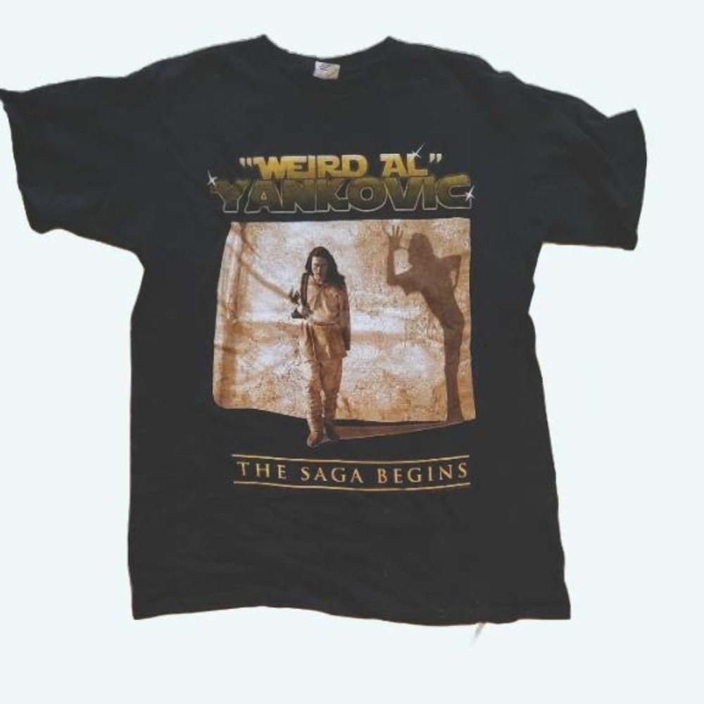 Vintage Men's Anvil Weird Al "The Saga Begins" graphic tee *M*